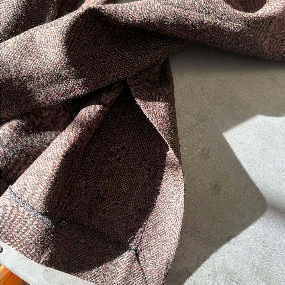 Tibi prince of wales checked wool slim-leg pant with slits at ankle. Size 6 - Picture 4 of 4